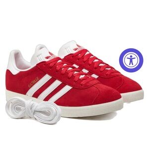 New Adidas Men's Gazelle Shoes - Scarlet White Men’s Size 11